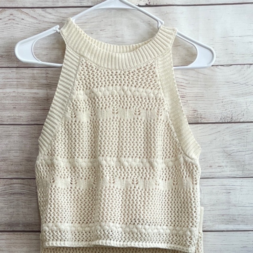 Haute Hippie Cream Knit Halter Skirt Set - Picture 9 of 9